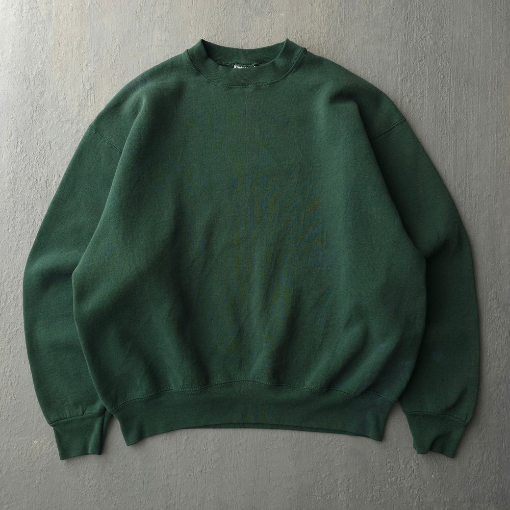 Vintage 90s Pro Spirit Green Sweatshirt XL Blank Made in USA